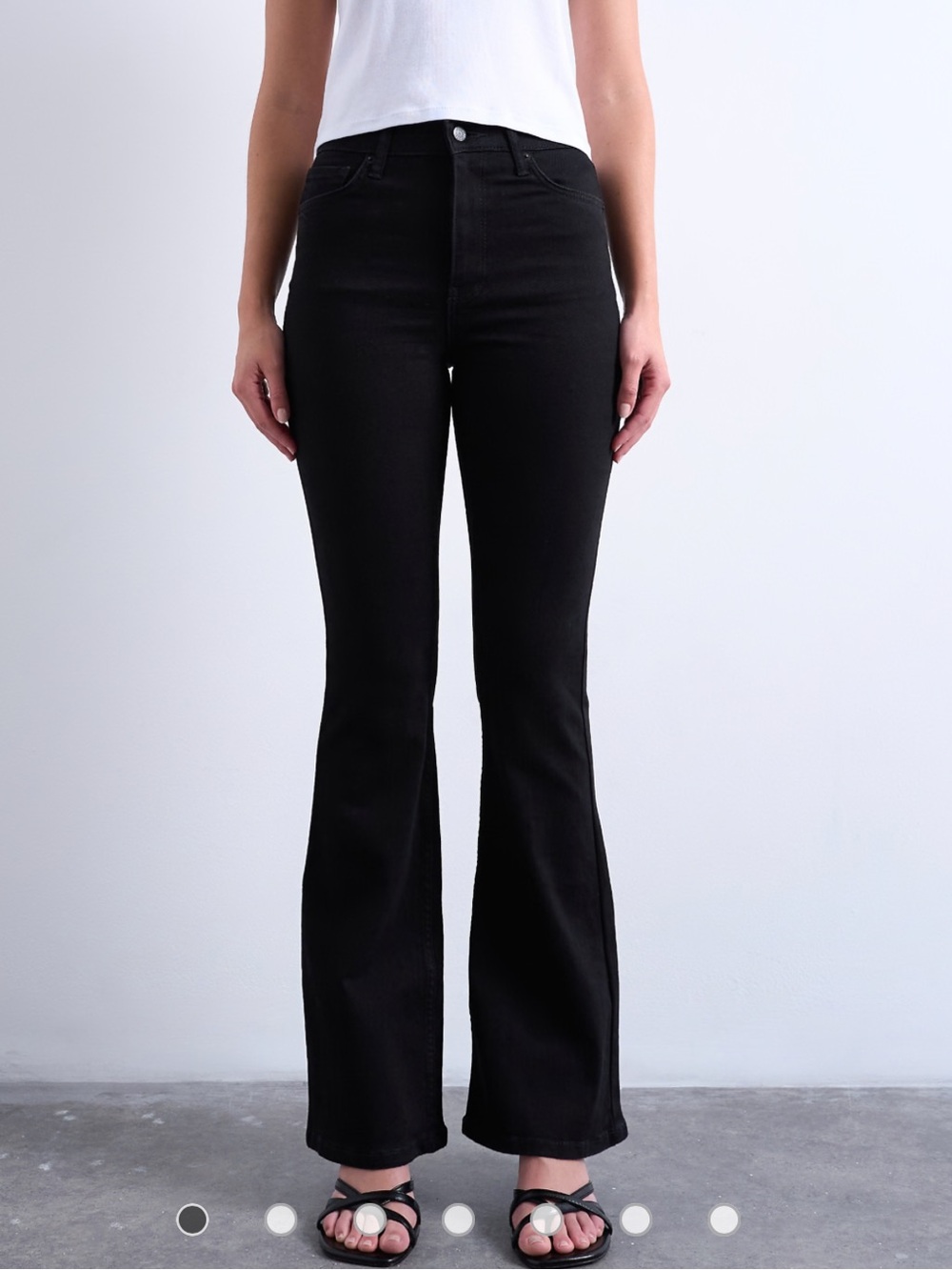 Topshop Jamie High Rise Flare Jeans – Black – Size 26 with 30” inseam